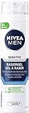 NIVEA MEN Sensitive Rasiergel im 6er Pack (6 x 200 ml), Rasiergel für eine glatte und sanfte Rasur, schonendes Rasiergel für Herren